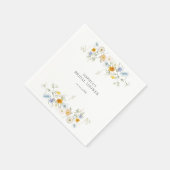 Fijne wilde bloem servet (Hoek)