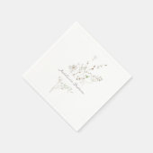 Fijne wilde bloemen boeket doop servet (Hoek)