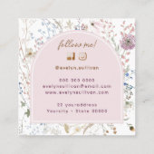 Fijne wilde bloemen boog visitekaartje (Achterkant)