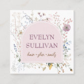 Fijne wilde bloemen boog visitekaartje (Voorkant)