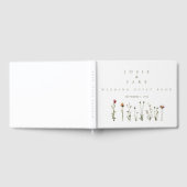 Fijne wilde bloemen bruiloft gastenboek (Volledig)
