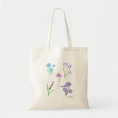 Fijne wilde bloemen in aquarel. tote bag (Voorkant)