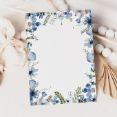 Fijne wilde bloemen in Dusty Blue Post-it® Notes