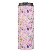 Fijne wilde bloemen in lichtroze. Custom. Thermosbeker (Achterkant)