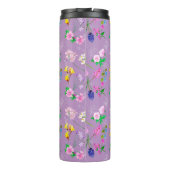 Fijne wilde bloemen in lila. Custom. Thermosbeker (Achterkant)