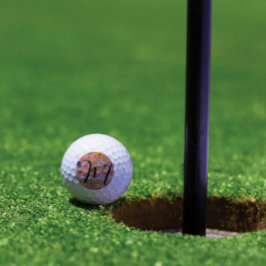 Fijne wilde bloemen in sinaasappel. Custom Golfballen