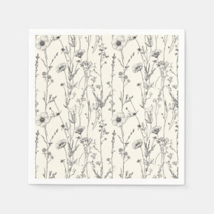 Fijne wilde bloemen servet