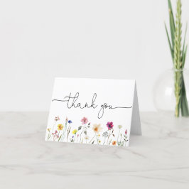 Fijne Wilde Bloemenweide Bedankkaart
