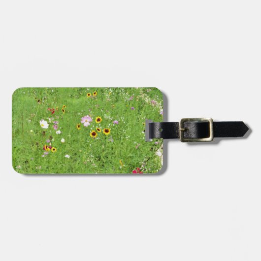 fijne wilde bloemtuin bagagelabel (Voorkant horizontaal)