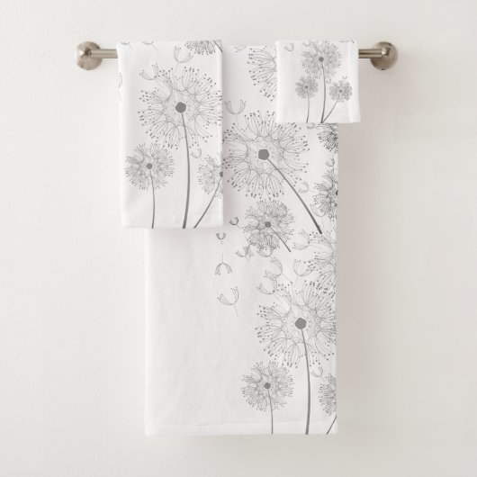 Fijne wind geblazen bloemen bad handdoek (Insitu)