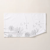 Fijne wind geblazen bloemen bad handdoek (Handdoek)