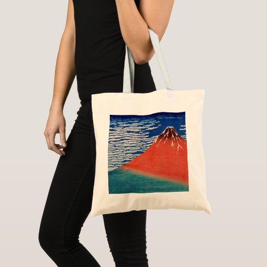 Fijne wind, heldere ochtend (rode Fuji) Tote Bag (Voorkant (product))