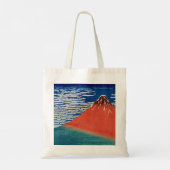 Fijne wind, heldere ochtend (rode Fuji) Tote Bag (Achterkant)