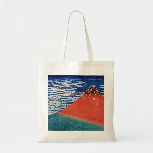 Fijne wind, heldere ochtend (rode Fuji) Tote Bag (Voorkant)