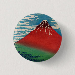 Fijne Wind Heldere Ochtend Vintage Japanse Kunst Ronde Button 3,2 Cm