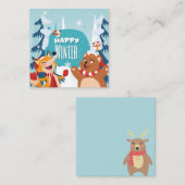 Fijne Winter Notitiekaartje (Voorkant / Achterkant)