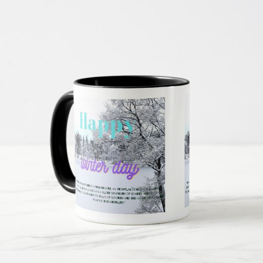 Fijne winterdag mok (Voorkant links)