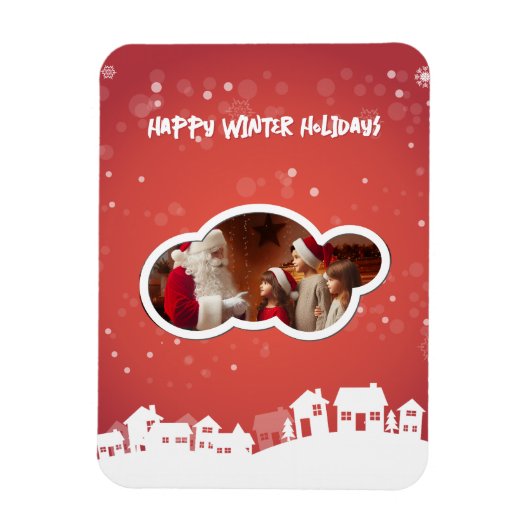 Fijne winterse feestdagen magneet (Verticaal)