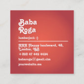 Fijne winterse feestdagen vierkante visitekaartje (Achterkant)