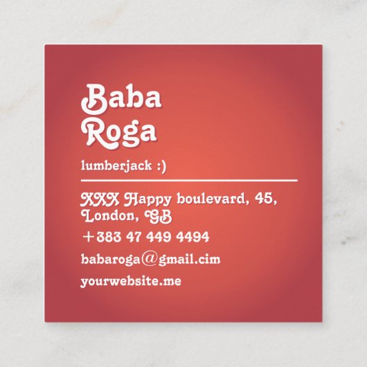 Fijne winterse feestdagen vierkante visitekaartje (Achterkant)