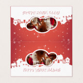 Fijne winterse feestdagen visitekaartje (Buitenkant ongevouwen)