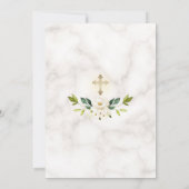 Fijne Witte bloemen marmer Gold-bevestiging Kaart (Achterkant)