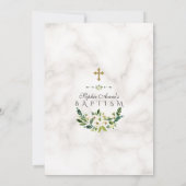 Fijne Witte bloemen met grote marmer Kaart (Achterkant)