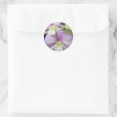 Fijne witte en paarse orchidee op een sticker (Tas)