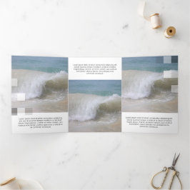 Fijne witte hedendaagse transparantie drieluik kaart