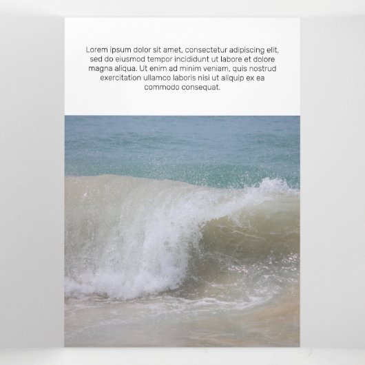 Fijne witte hedendaagse transparantie drieluik kaart (Binnenkant midden)