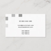 Fijne witte hedendaagse transparantie visitekaartje (Achterkant)