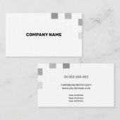 Fijne witte hedendaagse transparantie visitekaartje (Voorkant / Achterkant)