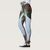 Fijne witte Sun Hosta Flowers Leggings (Links)