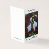 Fijne witte Sun Hosta Flowers op sympathie Kaart (Buitenkant)