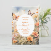 Fijne witte vlinder tuin Vrijgezellenfeest Kaart (Staand voorkant)