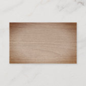 Fijne Woodgrain houtbewerker Carpenter Visitekaartje (Achterkant)