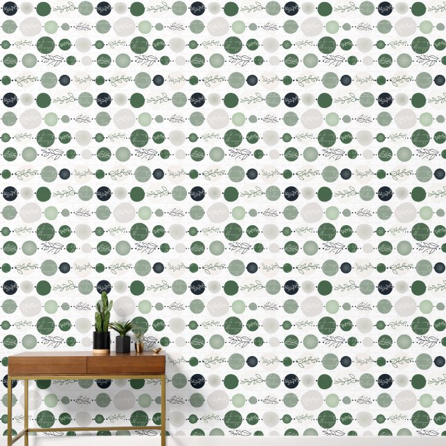fijne zand- en groene abstracte patroon behang (Hal)