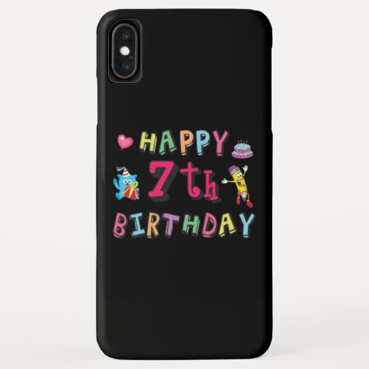 Fijne zevende verjaardag. 7 jaar oud. Case-Mate iPhone case (Achterkant)