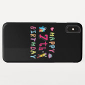 Fijne zevende verjaardag. 7 jaar oud. Case-Mate iPhone case (Achterkant (horizontaal))