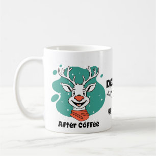 Fijne Ziel Rendier Voor en Na Koffiemok