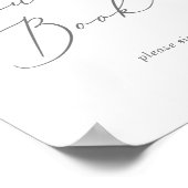 Fijne zilveren kalligrafie gastboek bord poster (Hoek)