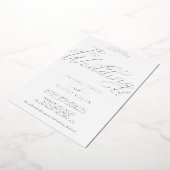 Fijne zilverfolie | Oudejaarsavond bruiloft Folie Uitnodiging (Gedraaid)