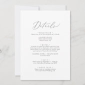 Fijne zilverkalligrafie in één keer kaart (Achterkant)