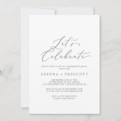 Fijne zilverkalligrafie Laten we vieren Kaart (Voorkant)