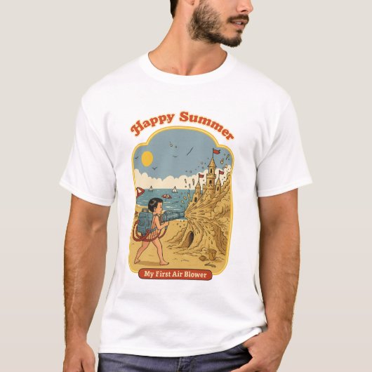 Fijne Zomer: Mijn Eerste Luchtblaasmans Basic T-sh T-shirt (Voorkant)