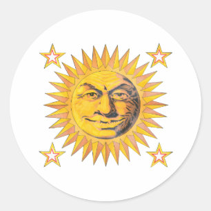 Fijne zon ronde sticker
