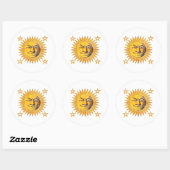 Fijne zon ronde sticker (Vel)