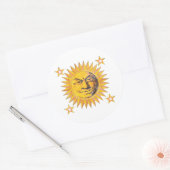 Fijne zon ronde sticker (Envelop)