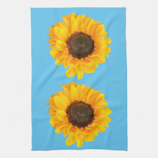 Fijne zonnebloem theedoek (Verticaal)