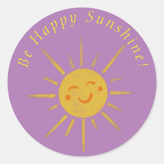 Fijne Zonnezonnige Klassieke Ronde Sticker (Voorkant)